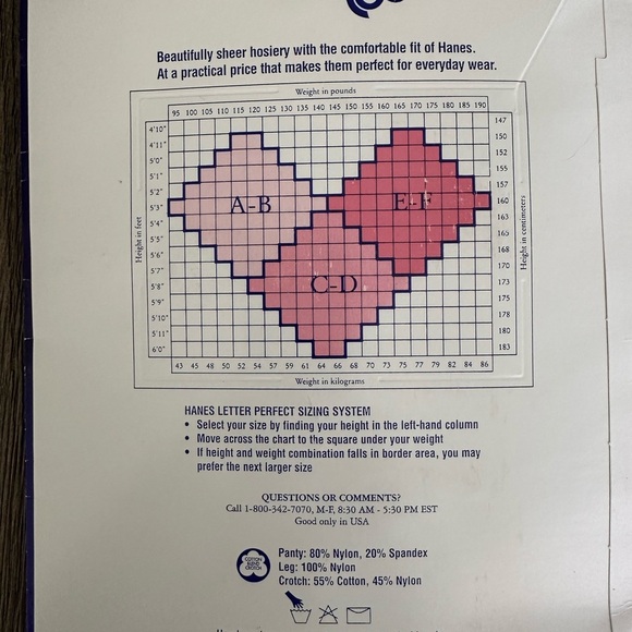 Hanes Too Pantyhose Size CD in White - Picture 2 of 4